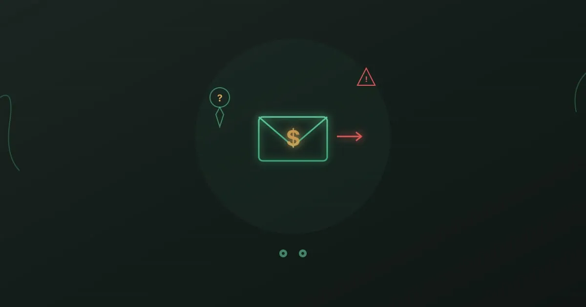 Business email compromise training - email with dollar sign representing wire fraud