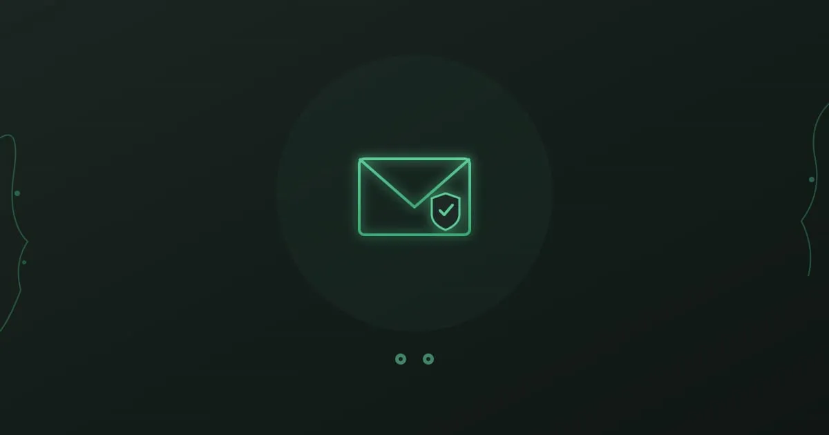 Email security training - protected envelope with shield representing secure email practices
