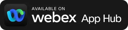 Available on Webex App Hub